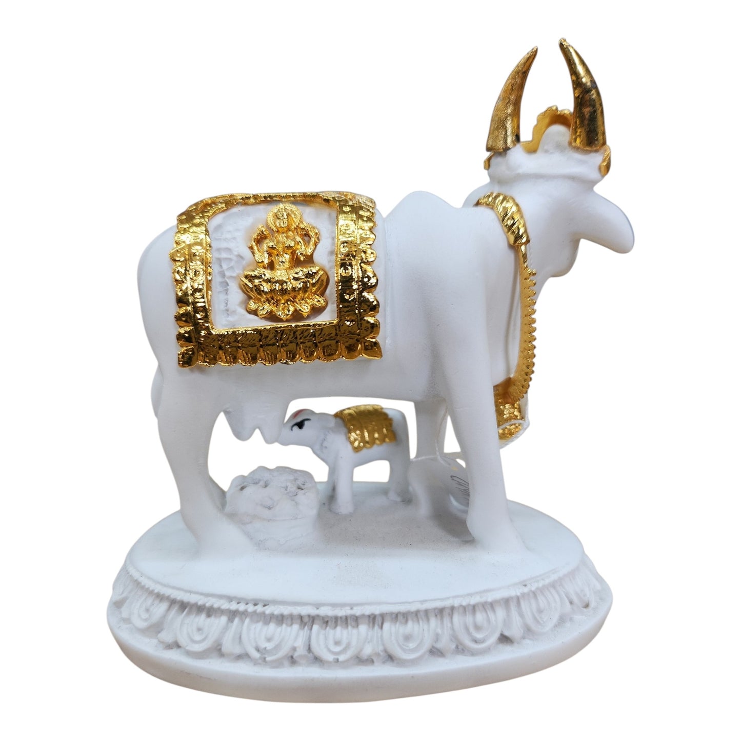 White & Gold Cow and Calf
