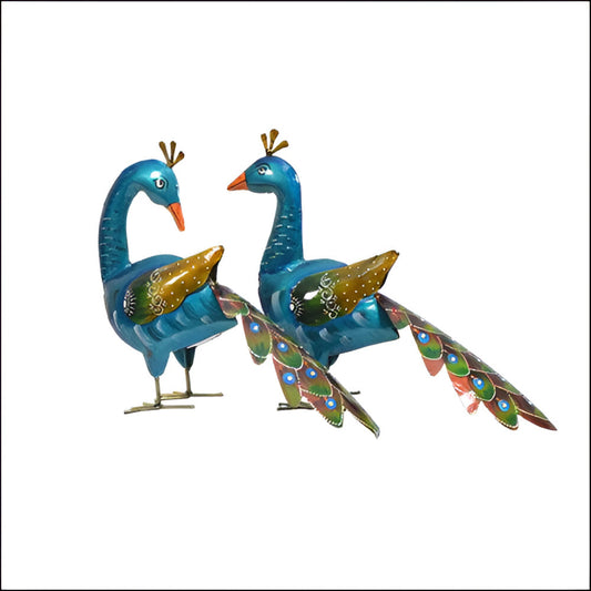 Metal Standing Peacock