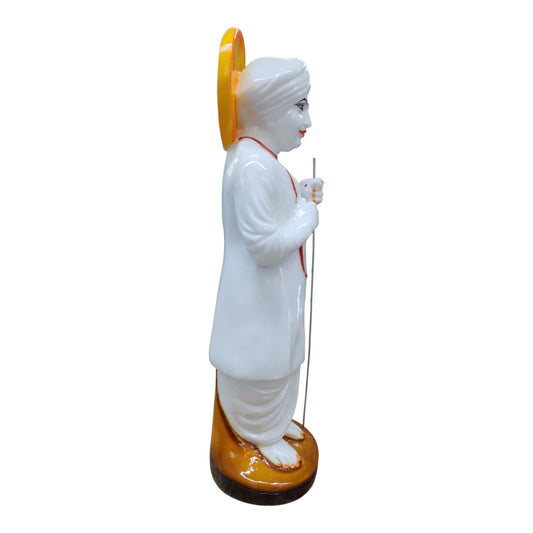 Jalaram Bapa Murti White Medium