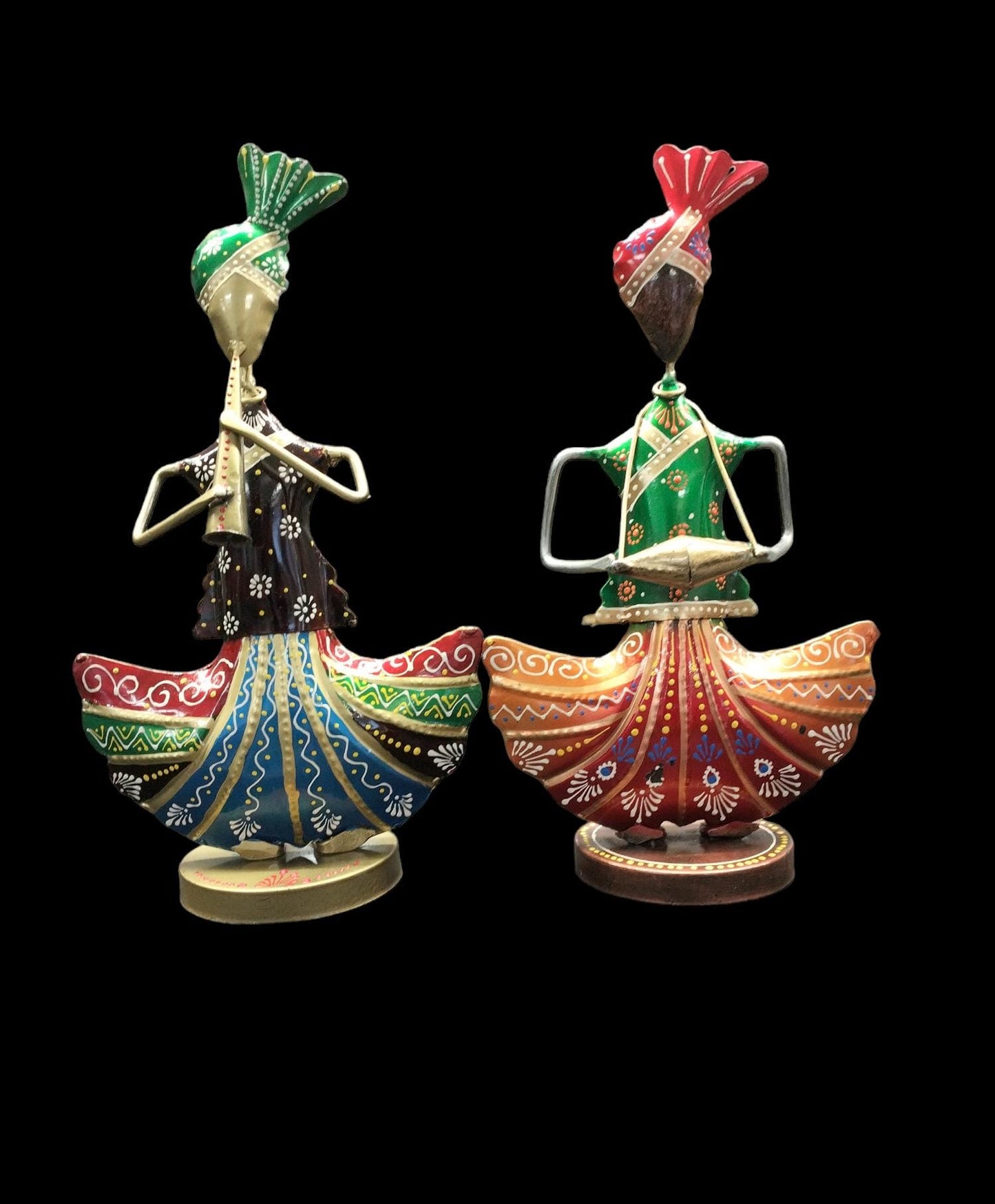 Tribal Man Playing Musical Instrument Decorative Showpiece set of 2