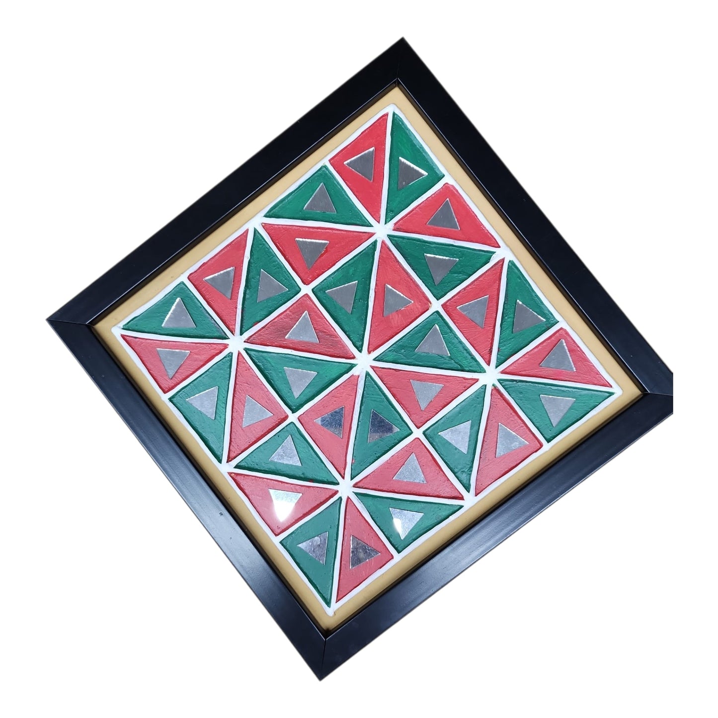 Lippan Art Wall Frame with Mud Design