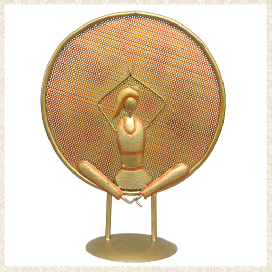 Handmade Metal Table Decor of a Lady in a Yoga position HANDS ABOVE HEAD