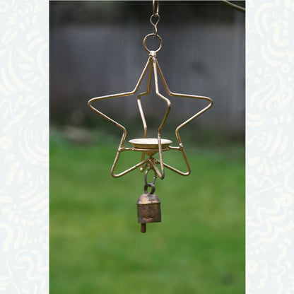 Star Shaped Tea light Bell Art Wind Chime