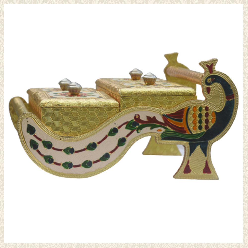 Wooden and Metal Decorative Handicrafts Mukhwas Box