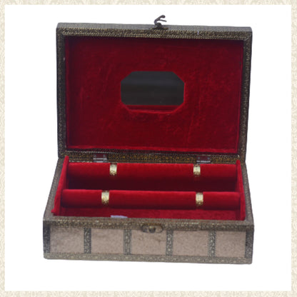 Handmade Red and Gold Patari, Decorative Bangle Box